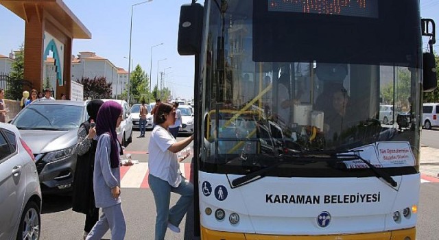 Karaman Belediyesi’nden Sınava Girecek Öğrencilere Ulaşım Desteği