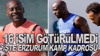 Trabzonspor'un Erzurumspor maç kadrosu belli oldu