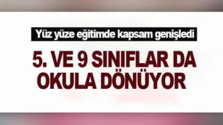 Yüz yüze eğitime başlıyor