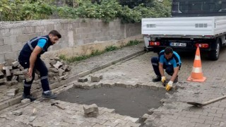 Trabzon büyükşehir bozulan yollar onarılıyor!