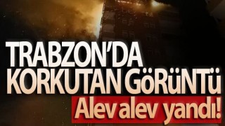 Trabzon'da korkutan yangın görüntü