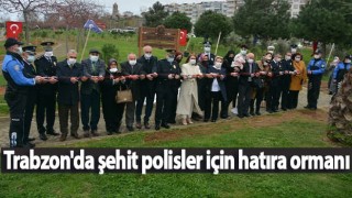 Trabzon'da şehit polisler için hatıra ormanı