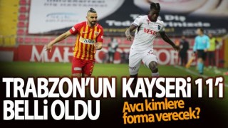 Trabzonspor'un muhtemel Kayserispor 11'i