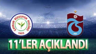 Trabzonspor'un Rizespor 11'i belli oldu