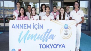 Olimpik Anneler projesinin sporcuları Tokyo’ya uğurlandı