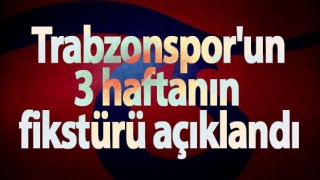 Trabzonspor'un 3 haftanın fikstürü açıklandı