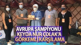 Avrupa Şampiyonu Trabzonlu karateci Keyda Nur Çolak coşkuyla karşılandı