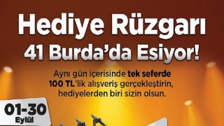 41 Burda AVM’de hediye rüzgârı