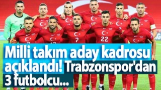 Milli takım aday kadrosu açıklandı! Trabzonspor'dan 3 futbolcu