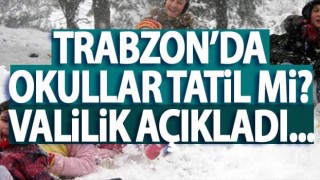 Trabzon'da yarın okullar tatil mi? Valilik açıkladı