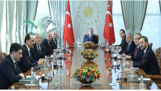 Cumhurbaşkanımız Recep Tayyip Erdoğan, Türk Devletleri Teşkilatı Aksakallar Konseyi heyetini kabul etti.