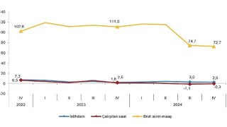 Tüik: İstihdam endeksi yıllık %2,6 arttı