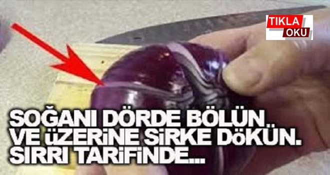 Soğanı dörde bölün,üzerine sirke dökün.