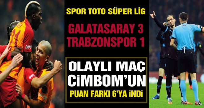 Galatasaray evinde Trabzonspor'u 3-1 yendi.