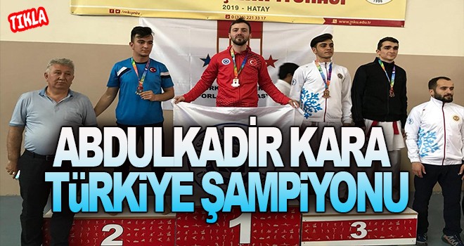 Trabzonlu Abdulkadir Kara Türkiye Şampiyonu Oldu