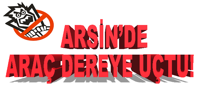 Arsin'de araç dereye uçtu