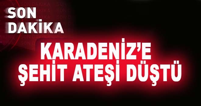 Karadeniz'e şehit ateşi düştü