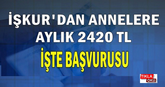 İşsiz annelere 2420 TL