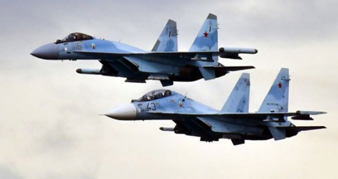 SU-35 savaş jeti İstanbul'a indi