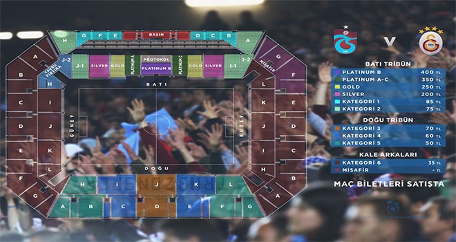Trabzonspor ,Galatasaray maçı biletleri satışa sunuldu