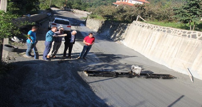 Vakfıkebir'de Betonlama çalışması