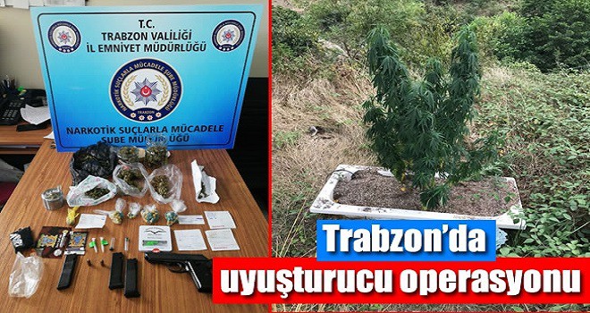 Trabzon'da uyuşturucu operasyonu 2 kişi gözaltına alındı