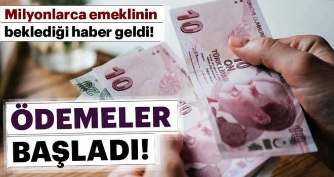 Emeklilerin bayram ikramiyesi bugün yatıyor