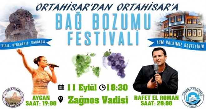 'Bağ Bozumu Festivali' vatandaşları bekliyor.