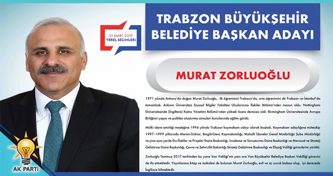 Trabzon Büyükşehir Belediye Başkan adayı Çaykaralı