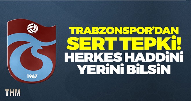 Trabzonspor'dan TFF'ye çok sert tepki .