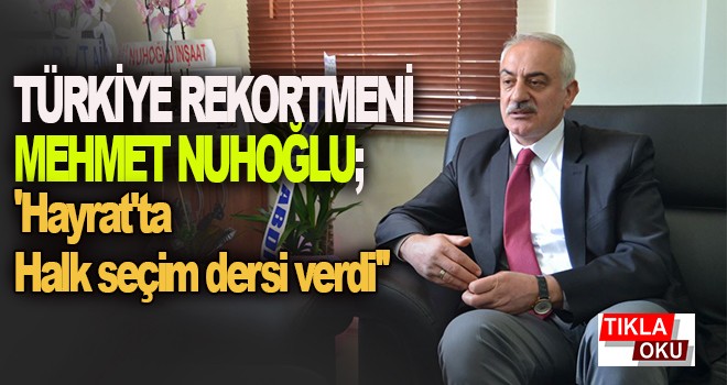 Nuhoğlu; 'makam mevki sundular, kabul etmedim''