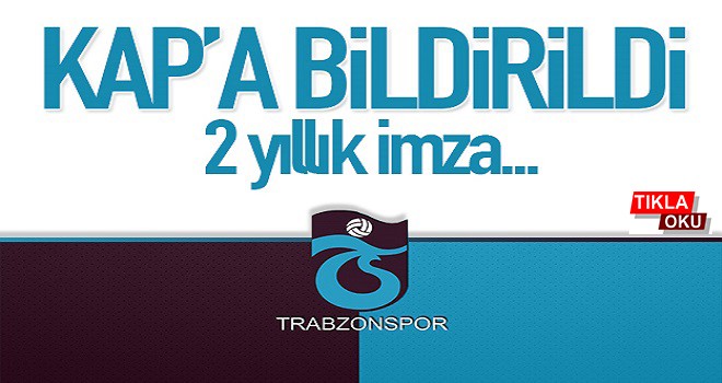 Trabzonspor O ismi Kap'a bildirdi