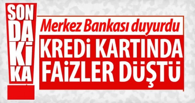 Kredi kartı faiz oranları değişti